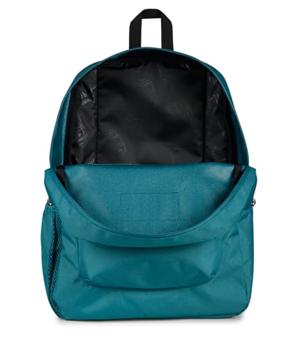 Image of JanSport Cross Town Backpack - Simple Bag for Everyone with 1 Main Compartment, Front Utility Pocket - Premium Class Accessories - Emerald Pool