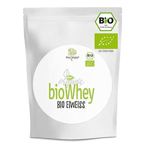 ProVista Bio Whey Protein 80% - Natural 900g Organic Molken-Eiweiss (Naturell) - nur 3,5 Kh