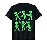Dancing Aliens Dance Challenge Boys Girls Kids Halloween T-Shirt