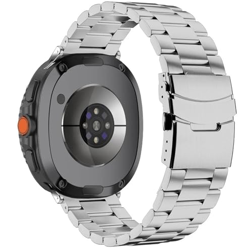 [�����ȓX] �ɓK��Samsung Galaxy Watch 8 44mm 40mm �Ή��X�e�����X�X�`�[���X�g���b�v Correa Galaxy Watch 8 Classic 46mm ���^���X�g���b�v(Silver)