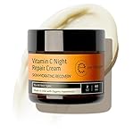 Eve Hansen Vitamin C Night Cream for Face and Neck - Hydrating, Brightening, Anti-Aging Moisturizer for Mature, Dry Skin - Non-Greasy - 2 oz