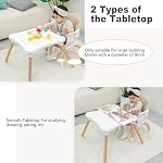Baby High Chair, 7 in 1 Convertible High Chairs for Babies and Toddlers, Kids Learning Table, Building Block Table, Toddler Dining Chair with 360° Rotating Seat, 5-point Safety Harness (Khaki)