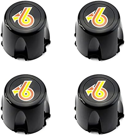 New Black Wheel Hub Center Caps Turbo 6 Emblem Replacement for 1986-1987 Buick Regal Grand National (4)