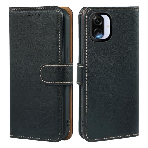 AUUYYA for Samsung Galaxy A08/A07 5G Phone Wallet Case, Card Holder, Black