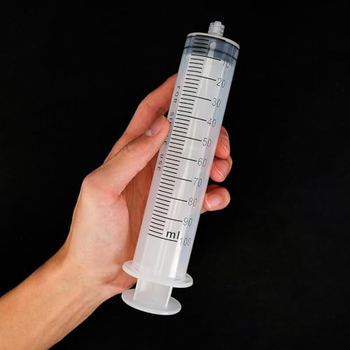 Image of 2pcs 100ml Plastic Syringes with 2pcs 47in Flexible Tubing and Luer Tips