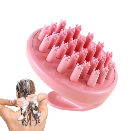 Masajeador de cuero cabelludo con cepillo de champú, masajeador de cuero cabelludo,Purificador de cuero cabelludo de silicona con cerdas | Cepillo de champú, cepillo desenredante ergonómico