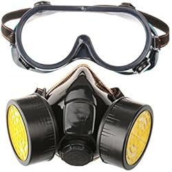 Elementos De Proteccion Respiratoria Delmkin – Mascarilla respiratoria con carbón activo, con 2 filtros contra polvo, pesticidas, formaldehído, pintura