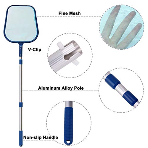 IronBuddy-Pool-Skimmer-Net-with-17-41-inch-Telescopic-Pole-Leaf-Skimmer-Fine-Mesh-Rake-Net-for-Swimming-Pool-Hot-Tub-Spa-Pond-Cleaning IronBuddy-Pool-Skimmer-Net-with-17-41-inch-Telescopic-Pole-Leaf-Skimmer-Fine-Mesh-Rake-Net-for-Swimming-Pool-Hot-Tub-Spa-Pond-Cleaning