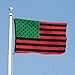 African American Flag – 3x5 Ft Pan African Red Black Green Flags with Brass Grommets – Juneteenth Black History Month African American Pride Indoor Outdoor Decor