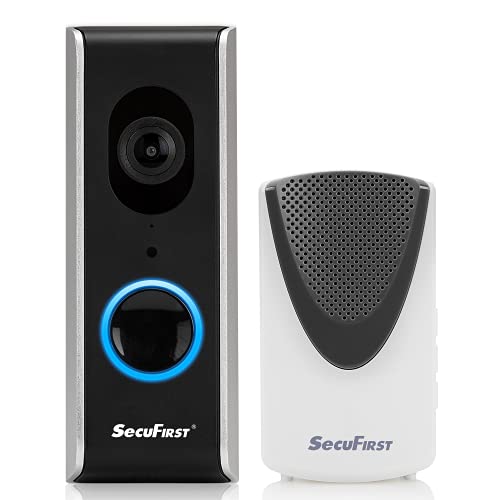 SecuFirst DID701B Slimme Wifi deurbel met camera met draadloze gong Zwart Grijs – 1080P