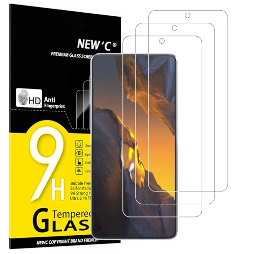 NEW'C 3 Stück für Xiaomi POCO F5, F5 Pro für Panzerglas, Frei von Kratzern, 9H Festigkeit, HD Bildschirmschutzfolie, 0.33mm Ultra-klar, Ultrawiderstandsfähig