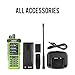 Radtel RT-950 PRO Ham Radio TX GPS/APRS, 10W Walkie Talkie Long Range Handheld Two Way Radio, AM/FM/CB/SW/MW/LW RX, Bluetooth APP Programming, NOAA, Spectrum Analyzer，Green (with Programming Cable)