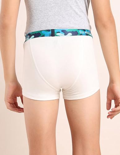 Image of U.S. Polo ASSN. Boy's EKT07 Mid Rise Cotton Spandex Underwear Trunks - Pack of 5