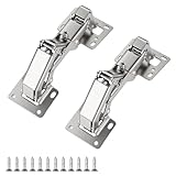 【INSTALLATION FACILE SANS PERÇAGE PRÉALABLE】Aucun perçage ni rainurage préalable n'est requis. Un jeu complet de vis de fixation est fourni ; l'assemblage se fait simplement avec un tournevis. Les bricoleurs amateurs comme les professionnels peuvent se lancer rapidement. Convient aux portes de placard de 16 à 36 mm d'épaisseur. La structure décalée vers l'extérieur permet à la porte de s'ouvrir facilement, dégageant ainsi le cadre et évitant les blocages.