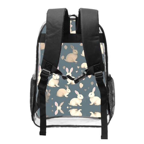 Sac à dos transparent One Size noir avec poches fonctionnelles - 2