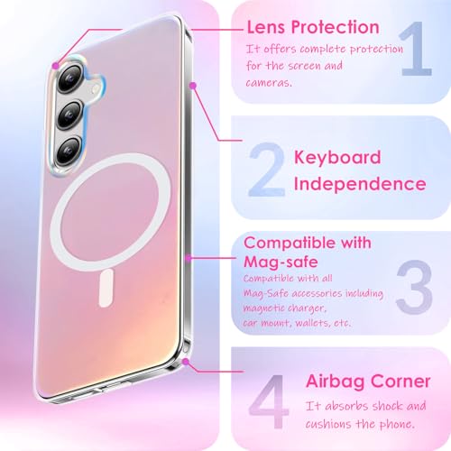 Coque Samsung S24 Magsafe protection originale design iridescent unique - 7