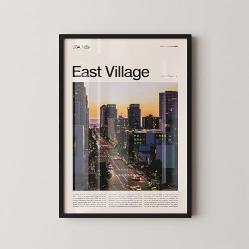 East Village Print New York, East Village Wall Art, East