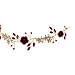 YAZILIND Boda Tocado Nupcial Diadema Rojo Rhinestone Flor Tocado Mujeres Accesorios para...