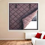 Kit di Isolamento per Finestre 1.6x1.2m Tende Termica Magnetica Della Porta Pellicola Termica Agenti Atmosferici Inverno Antigelo In Tessuto Oxford Resistente(Marrone,24x71in/60x180cm)