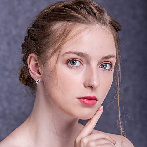 Sterling Silver Hoop Earrings, Hoops CZ Cubic Zirconia White Gold Plated Huggie Hoop Earrings for Women Gift 1.2 ct4