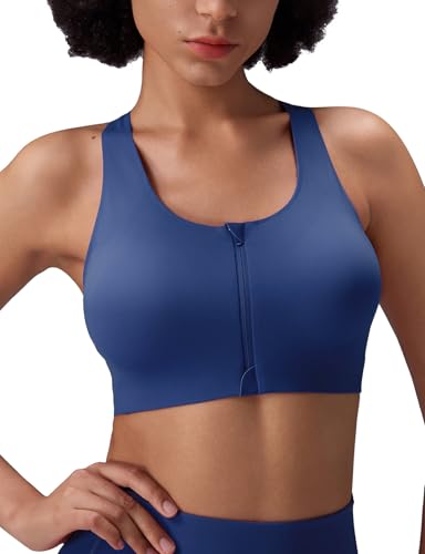 Image of baleaf Sweatleaf Adjustable Sports Bras for Women, Padded Racerback Yoga Bra, High Impact Molded Cup Workout Bra