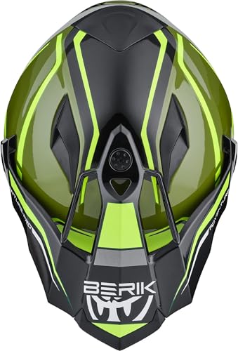 Berik MX313 Volstom Adventure Pro Enduro Hełm, zielona/żółta/, XL