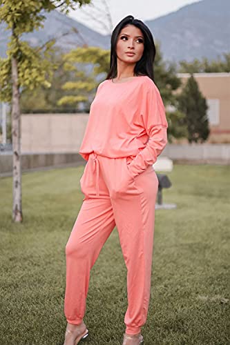 Image of PRETTYGARDEN Travel Outfit Women 2 Piece Lounge Sets | Long Sleeve Shirts, Jogger Pants Pockets, Matching Track Suits, Fall Spring Comfy Clothes for Casual Outing, Cruise, Airport