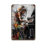 Matériau : étain/métal, avec plaque en étain de style nostalgique. Dimensions : 20 x 30 cm et 30 x 40 cm