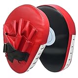 Rongrongago 1 Paar Pratzen Boxen, PU Handpratzen Boxen, Gebogene Pratzen Kickboxen, Kickboxen Boxpratzen für Muay Thai, Taekwondo, Karate, Kampfsport und Boxtraining