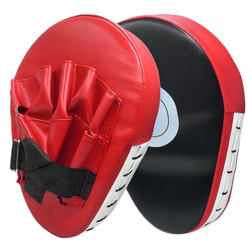 Rongrongago 1 Paire de Patte d'ours Boxe, PU Pao Boxe, Mitaines de Punch Incurvés, Destinés à L'entraînement au Muay Thai, Taekwondo, Karaté, aux Arts...