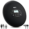 HOTT CD204 CD Player Tragbar Discman Walkman Compact Player, Tragbarer CD Player MP3-CD Player mit Kopfhörern antishock…