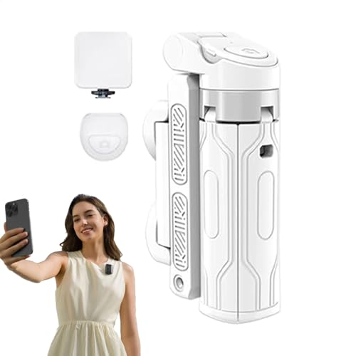 Treppiede portatile per selfie bastone a 360 gradi strumento di registrazione video in bianco nero girevole e flessibile in ABS per riprese vlogging live streaming comodo spontaneo