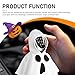 Dogary Halloween Ghost Gear Shift Cover, Funny Hoodie Shaped Knob Cover, Cute Mini Car Interior Decor, Ideal for Halloween Car Accessories & Gifts (White)