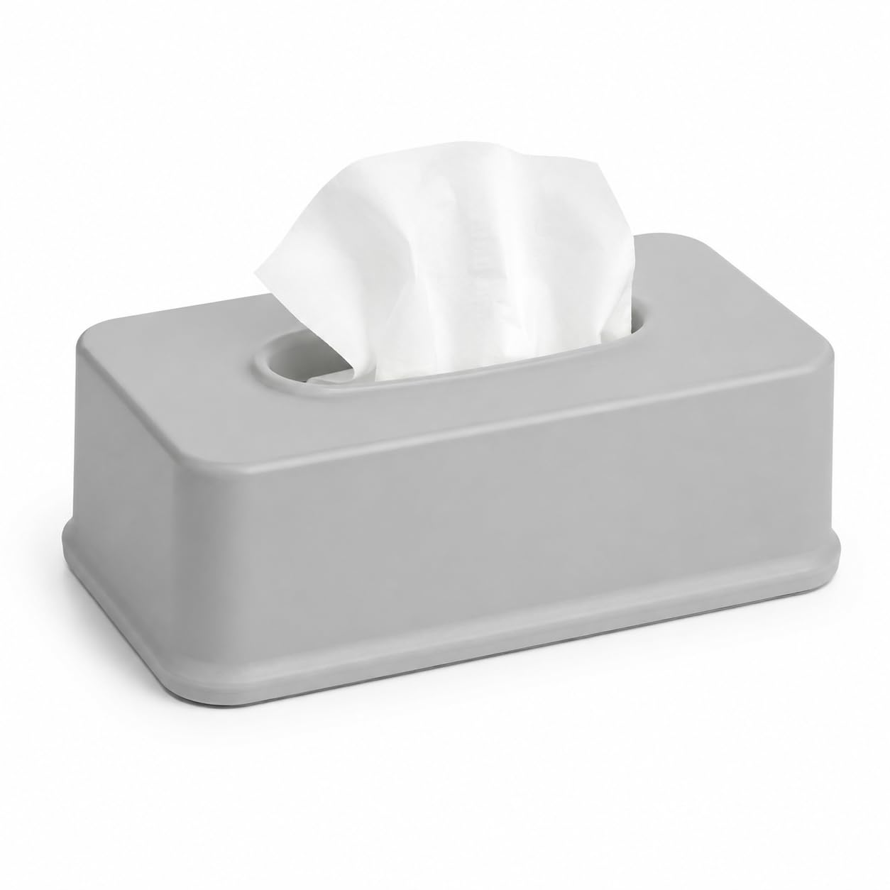 DIVCHI Tissue Box Holder Rectangular Wipe Box With Removable Cover Tissue Holder | Napkin Dispenser | Tissues Organizer (Grey)