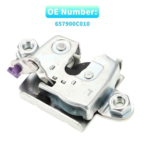 Image of X AUTOHAUX Replacement Rear Left Driver Side Liftgate Door Lock Actuator for Toyota Tundra 2000-2006 Tailgate Latch Assembly No.657900C010 Silver Tone, 13.5x7.8x5.6cm