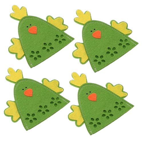 iplusmile 4pezzi Copriuova Forma Sacchetti Riutilizzabili per Conservare Uova Portauova Decorativo Sacchetti per Conservare Uova Copriuova in Stoffa Decorazioni per Feste Primaverili