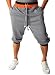 HEMOON Men's Casual Sports Jogging Harem Pants Jersey Sweatpants Grey L