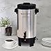 West Bend Coffee Urn Highly-Polished Aluminum Features Automatic Temperature Control with Cup Per Minute Brewing and Easy Clean Up Includes In-Basket Measuring Guide and Ready Light, 42-Cup, Silver
