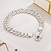 Dankadi Italian Men 925 Sterling Silver Bracelet 8-10-12MM Solid Miami Cuban Link Curb Chain 7