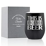 Onebttl This is Probably Beer Tumbler, Beer Lover Gifts for Men Dad Uncle Brother BFF Best Friend,...