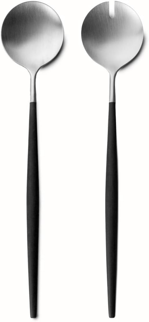 Cutipol GOA salad serving sets (white with silver)