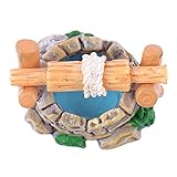 Diseño: montaña + agua, pila de madera + césped, pila de madera + piscina, pozo (opcional)