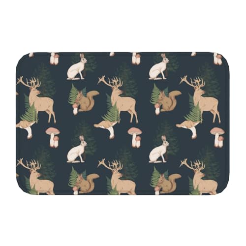 �t�H���X�g Animals �V�J Rabbit ���X ���փ}�b�g ���� ����~�� �t�����l�� �h�A�}�b�g 40x60cm