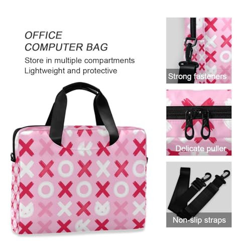 Funda para portátiles 15.6 pulg con asa y correa rosa miniatura 6