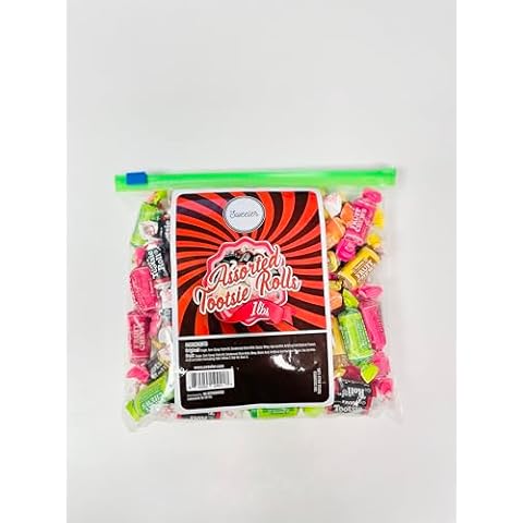 Assorted Tootsie Rolls, Soft Chewy Candy, Resealable Bag (1LB) Cover