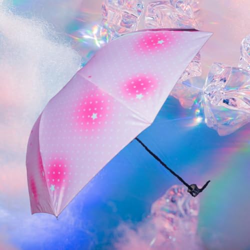 Image of KEKEMI 3 Fold Plain Pipine Umbrella for Men & Women