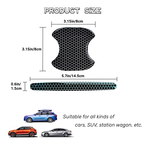 Julopo Car Door Handle Door Cup Reflective Sticker Car Door Protection To Prevent Scratches And Collisions Both Protector And Decorate (8Pcs Black) #TOP3