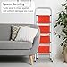 LUISLADDERS Step Ladder 4 Step Folding Step Stool Heavy Duty Kitchen Step Ladder Sturdy with Handrails, Anti-Slip and Wide Pedal Lightweight Portable for Adults Home 350 lbs