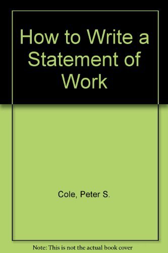 How to Write a Statement of Work 1567260829 Book Cover