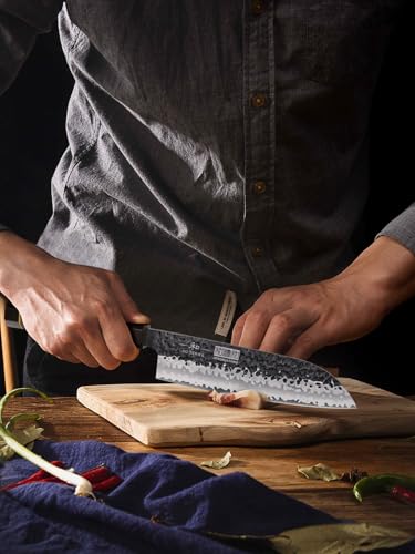 HOSHANHO Santoku Messer 18cm Kochmesser, Ultra Scharfes Santokumesser – Ansicht 5